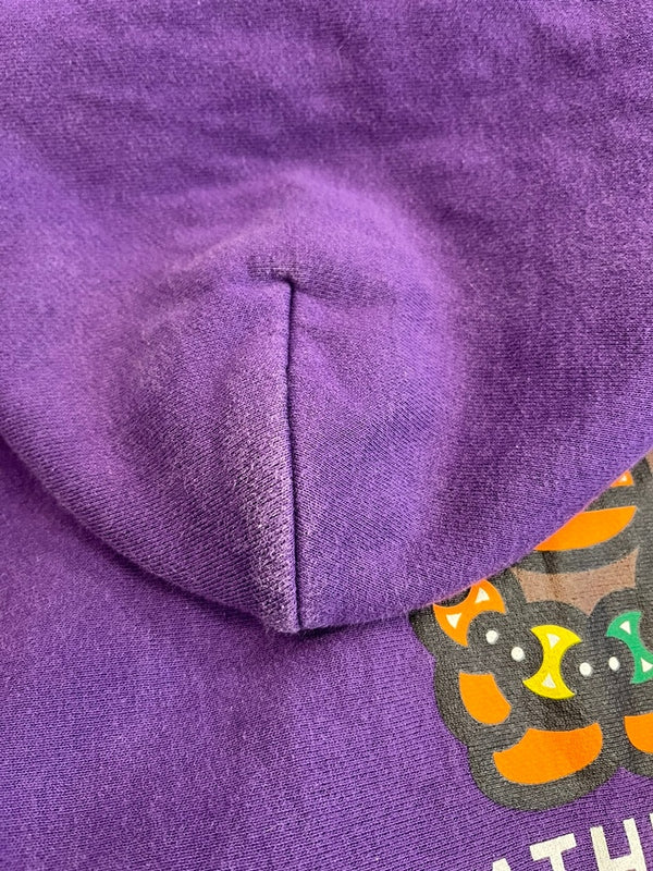 ア ベイシング エイプ A BATHING APE BABY MILO ベイビーマイロ フルジップパーカー フーディ 紫  XL パーカ パープル LLサイズ 101MT-5074