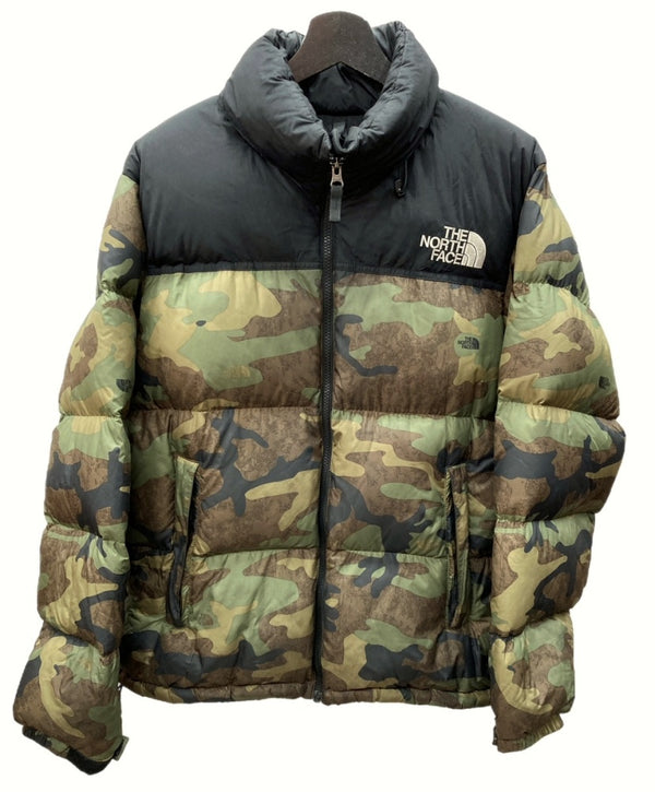 ザノースフェイス THE NORTH FACE NOVELTY NUPTSE JACKET ノベルティー ヌプシ ダウンジャケット TNF カモ KHAKI 緑 ND92235  ジャケット ロゴ カーキ Lサイズ 104MT-688