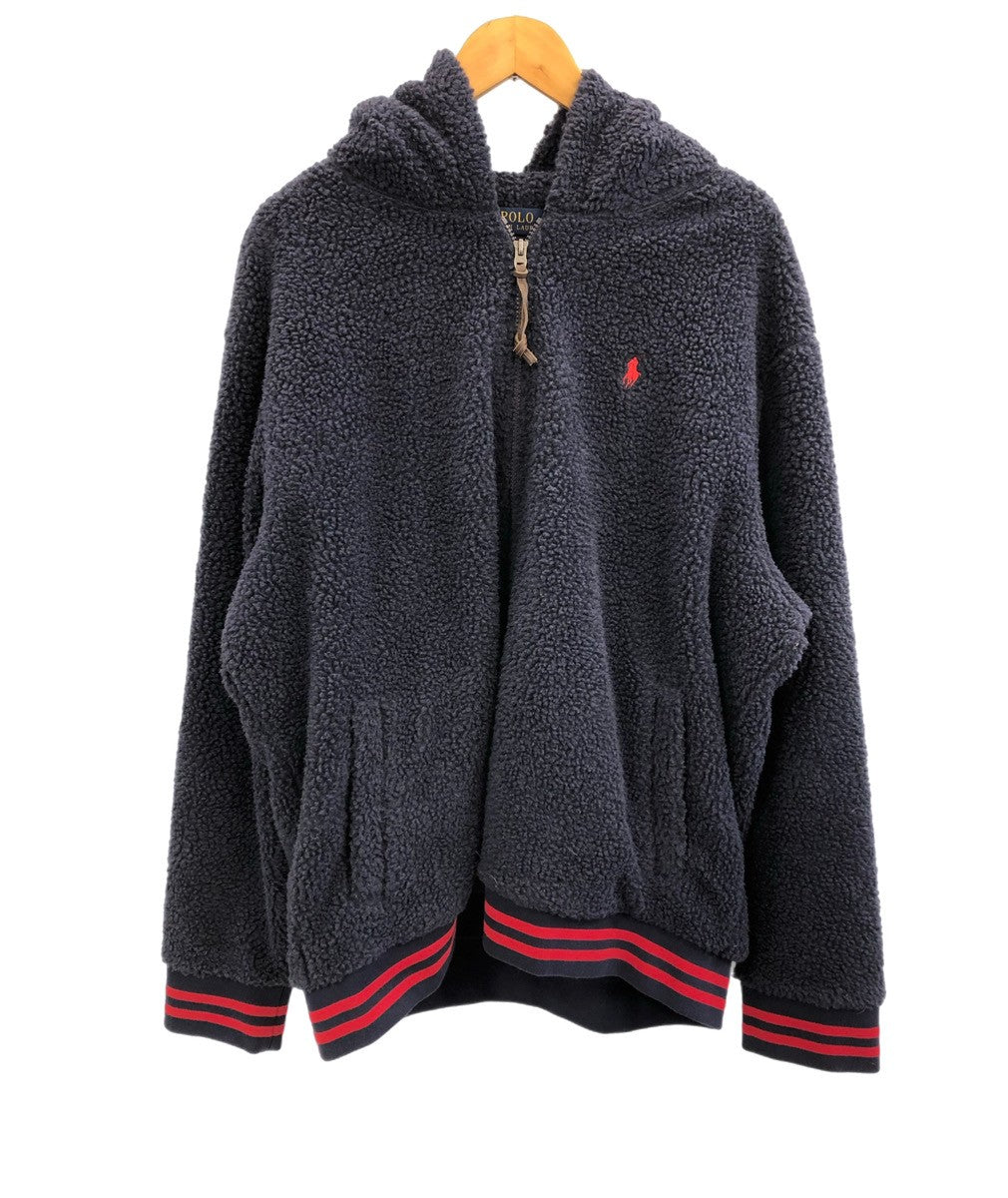 ラルフローレン RalphLauren POLO ポロ ボアパーカー 紺 フーディ XL