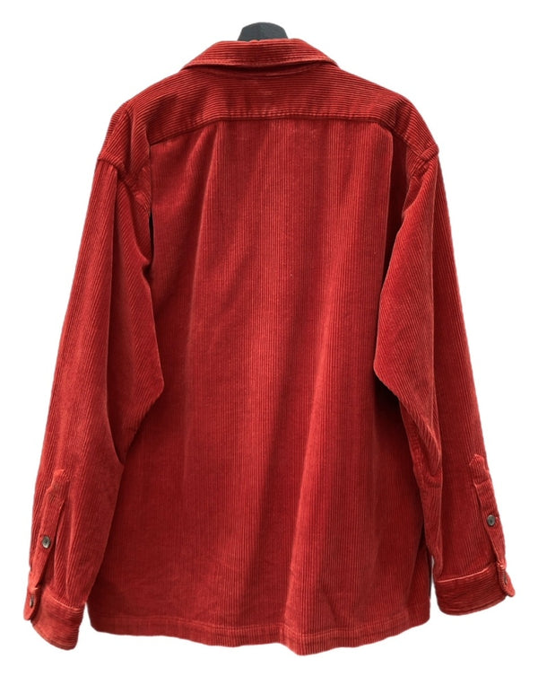 ダブルアールエル RRL 90s CORDUROY JACKET コーデュロイ ジャケット ボタン 開襟 太畝 三ツ星タグ Ralph Lauren オレンジ 赤 ジャケット 無地 レッド XLサイズ 104MT-2260