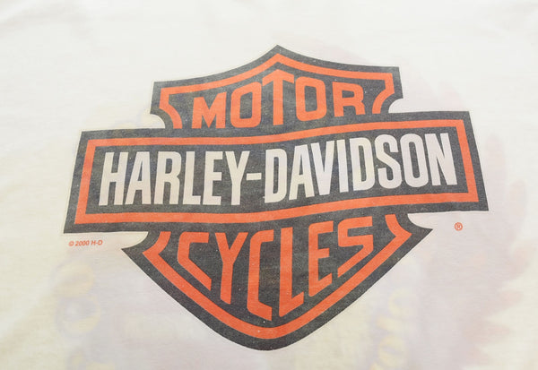 ハーレー ダビッドソン Harley Davidson  00's COLORADO SPRINGS EAGLE PRINT Tee コロラド イーグル Made in USA Hanes BEEFY-T XL Tシャツ ホワイト 103MT-2887