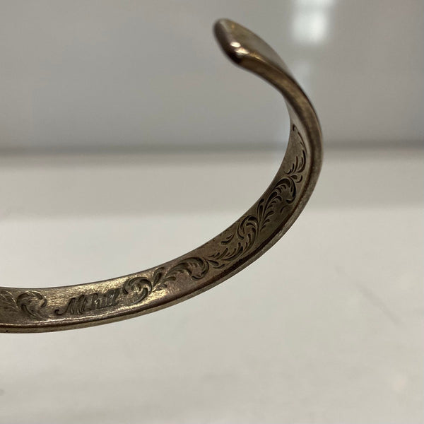 【曜日割引対象外】 【中古】マウントヒル Mt.hill チップインレイバングル ワイド キャリコレイクターコイズ メンズジュエリー・アクセサリー インディアンジュエリー バングル グリーン 201goods-672 VB