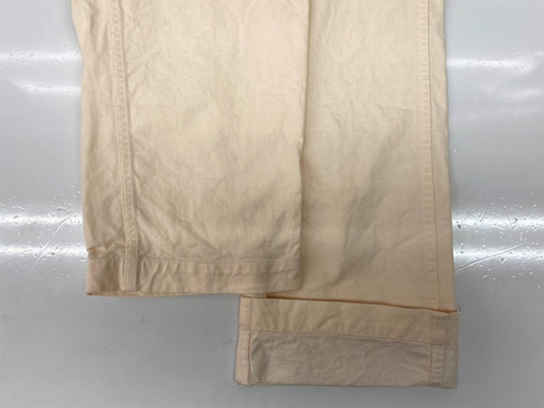 コムデギャルソン COMME des GARCONS HOMME WORK PANTS ワーク パンツ ジップフライ トラウザーズ 白 無地 HM-P018 ボトムスその他 ホワイト Sサイズ 104MB-399