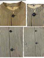 ヴィンテージ vintage 30's～ 30年代～ EURO ユーロ サーヴァント ギャルソンジャケット ワーク カートンボタン アンティーク ストライプ ヒッコリー - ジャケット イエロー 101MT-4994