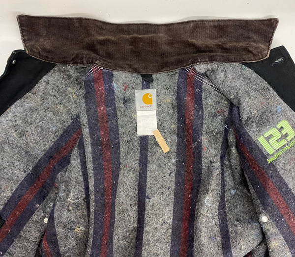 【曜日割引対象外】 カーハート Carhartt ミシガンチョアコート カバーオール ブランケットライナー ダック ジャケット ブラック 201MT-4466 VB