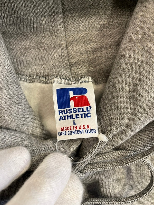 ラッセルアスレチック RUSSELL ATHLETIC DEAD STOCK 90s 90's USA製 無地 スウェットフードパーカー 灰色 パーカ グレー Lサイズ 101MT-5348