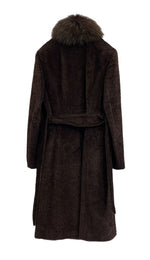 マックスマーラ Max Mara アルパカウールコート スーリベルテッドコート 茶 60161979 コート ブラウン 42 101LT-191