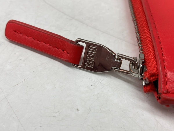 ディーゼル DIESEL FRAGMENT CASE フラグメント ケース Dロゴ ミニ 財布 カード コイン 赤 財布・ケース クレジットカードケース ロゴ レッド 104W-20