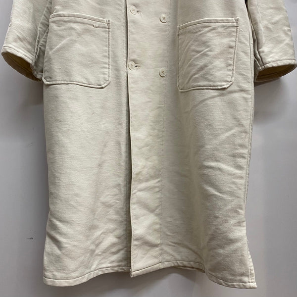 【曜日割引対象外】 ミリタリー MILITARY 西ドイツ ホワイトモールスキン ジャケット コート ホワイト 50サイズ 201MT-4609 VB