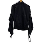 ヴェトモン VETEMENTS 18SS Tape Hoodie アシンメトリー パーカ ブラック Sサイズ 201MT-4023