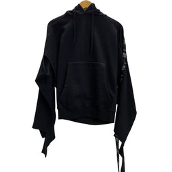 ヴェトモン VETEMENTS 18SS Tape Hoodie アシンメトリー パーカ ブラック Sサイズ 201MT-4023