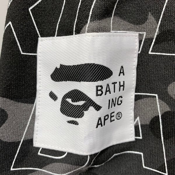 ア ベイシング エイプ A BATHING APE ハーフジップ スウェット ブラック Lサイズ 201MT-4371
