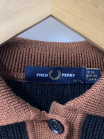 フレッドペリー  FRED PERRY  ニット シャツ レディース セーター ニット ポロシャツ UK10 K6121 セーター ロゴ ブラック 201LT-274