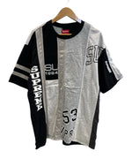 シュプリーム SUPREME Reconstructed S/S TOP TEE ロゴ パッチワーク 半袖カットソー  Tシャツ グレー Lサイズ 101MT-5210