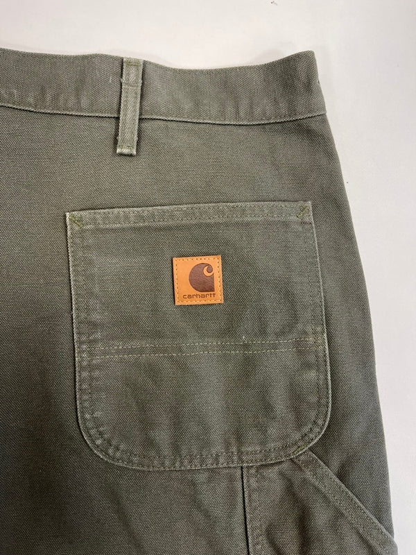 カーハート Carhartt Washed Duck Flannel Lined ウォッシュド ダック フランネル ラインド ペインターパンツ B111 MOS チノパン カーキ W40×L32 101MB-668