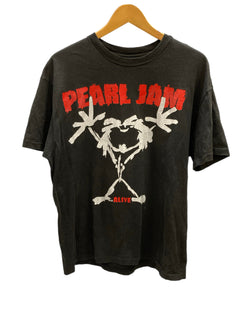 バンドTシャツ BAND-T 90s 90's Hanes パールジャム PEARL JAM ALIVE  USA製 madein USA XL Tシャツ プリント ブラック LLサイズ 101MT-2280