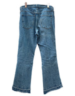 トーガ TOGA VIRILIS 21SS SIDE ZIP DENIM PANTS サイド ジップ デニム パンツ ジップフライ フレア ジーンズ インディゴ 青 無地 TV21-FF315 デニム ブルー サイズ46 104MB-396