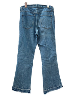 トーガ TOGA VIRILIS 21SS SIDE ZIP DENIM PANTS サイド ジップ デニム パンツ ジップフライ フレア ジーンズ インディゴ 青 無地 TV21-FF315 デニム ブルー サイズ46 104MB-396