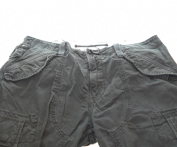 ラルフローレン RalphLauren 90s ボンテージギミックカーゴパンツ 90's マルチポケット ヘリンボーンツイル Y2K カーゴパンツ ブラック 38/32 103MB-565