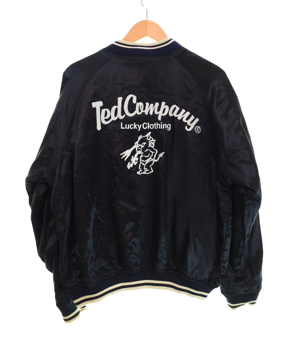 テッドマン TEDMAN スカジャン 別珍 リバーシブルDevil Motors Hot Road Lucky Clothing デビル モーターサイクル バイク 刺繍  42 ジャケット ブラック 103MT-2194