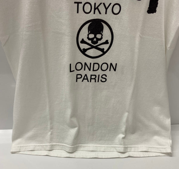 ステューシー STUSSY ×MASTERMIND JAPAN World Tour Skull Tee  Tシャツ ホワイト Mサイズ 201MT-2765