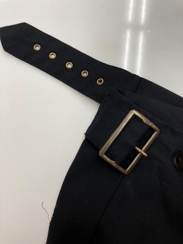 ジャンポールゴルチエ Jean Paul GAULTIER CLASSIQUE WOOL WIDE PANTS ウール ワイド パンツ 変形 スカート ジップフライ ズボン 黒 無地 スラックス ブラック サイズ 48 104MB-284