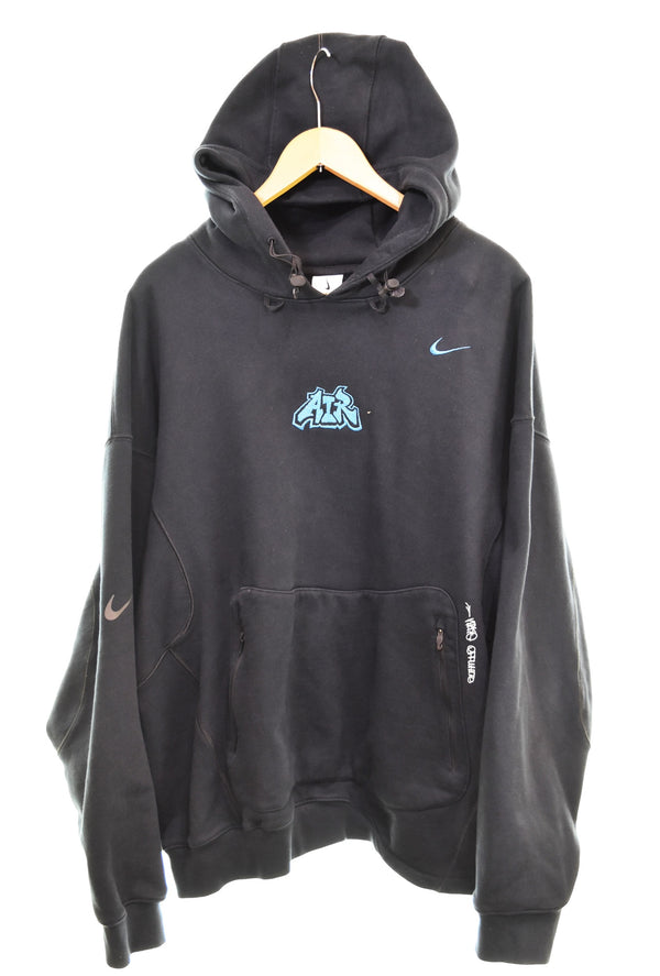 ナイキ NIKE OFF-WHITE FLC HOODIE オフホワイト フーディー プルオーバー パーカー  DN1760-010 2XL パーカ ブラック 3Lサイズ 103MT-3512