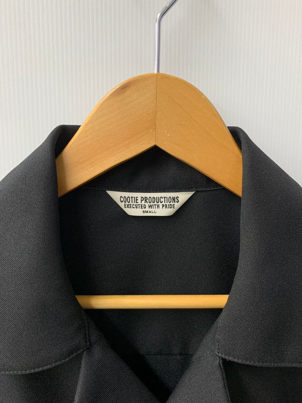 クーティー COOTIE 開襟シャツ オープンカラー 半袖シャツ ロゴ ブラック Sサイズ 201MT-2249