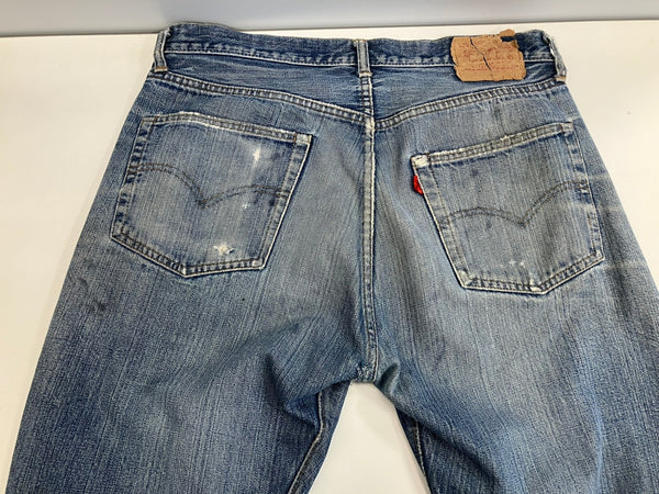 リーバイス Levi's 70's 70年代 501 66前期 66single シングル ボタン裏6刻印 赤耳 VINTAGE ヴィンテージ デニム ブルー W36L35 101MB-660