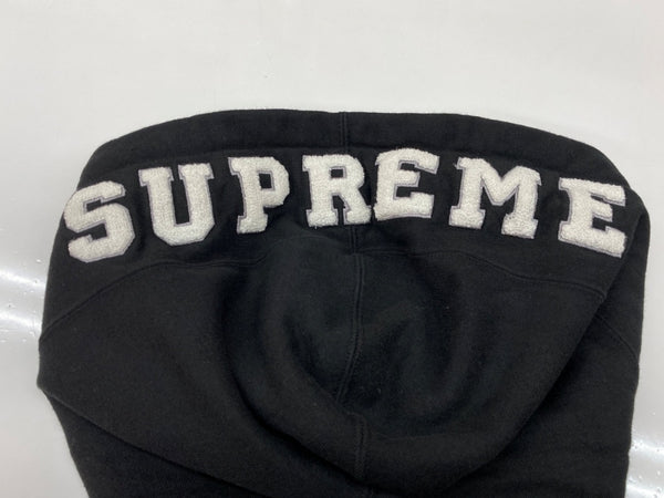 シュプリーム SUPREME 18AW Paneled Hooded Sweatshirt パネラド フーディ スウェット シャツ 黒 パーカ 刺繍 ブラック Mサイズ 104MT-2044