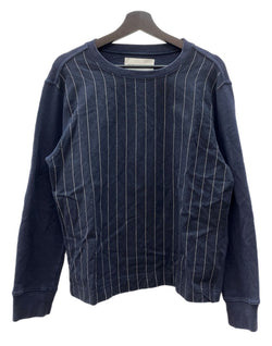 アワーレガシー OUR LEGACY STRIPE SWEATSHIRT ストライプ スウェットシャツ 切り替え トレーナー 長袖 紺 サイズ 46 スウェット ストライプ ネイビー 104MT-2211