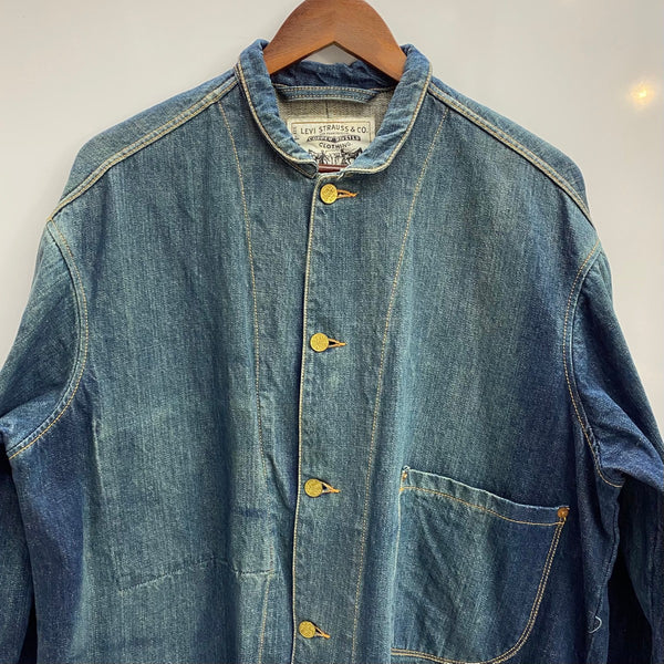 【曜日割引対象外】 リーバイス Levi's ユーロ サックコート チェンジボタン LOT 214 ジャケット ブルー 44サイズ 201MT-4324 VB