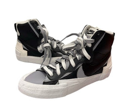 ナイキ NIKE × sacai BLAZER MID サカイ × ナイキ ブレーザーミッド  ウルフグレー  ホワイト  BV0072-002 メンズ靴 スニーカー ブラック 27cm 101-shoes1582