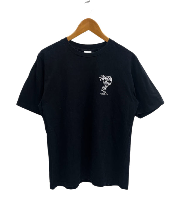 ステューシー STUSSY 90s 00s 90's~00's 銀タグ OLD STUSSY USA製 ツイストガール プリントTシャツ Tシャツ ブラック M 101MT-4862