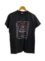 ハーレーダビッドソン Harley-Davidson ©1982 80s 80's SCREEN STARS USA製 イーグル ヴィンテージ Tシャツ ブラック Mサイズ 101MT-4933