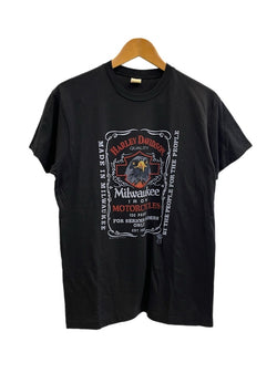 ハーレーダビッドソン Harley-Davidson ©1982 80s 80's SCREEN STARS USA製 イーグル ヴィンテージ Tシャツ ブラック Mサイズ 101MT-4933