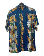 サンサーフ SUN SURF HAWAIIAN SHIRT ハワイアン シャツ アロハシャツ オープンカラー 開襟 半袖 青 半袖シャツ 花・植物 ブルー 104MT-1745