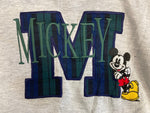 US US古着 Mickey ミッキー Disney ディズニー 刺繍 キャラクター スウェット グレー Mサイズ 101MT-3310