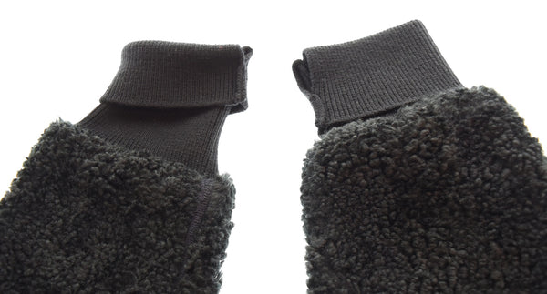 モンクレール MONCLER GENIUS 4 ジーニアス HYKE TEDDY フェイクファー ロゴパッチ プルオーバースウェット C-SCOM-21-13918 4 ジャケット ブラック Lサイズ 103MT-3381