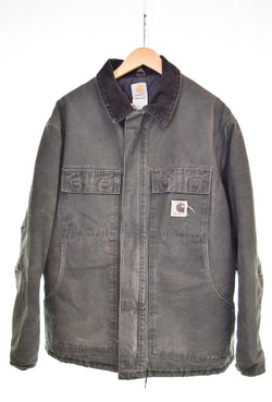 カーハート Carhartt MEXICO製 C28 DUCK WORK JACKET traditional トラディショナル C28  ジャケット グリーン Lサイズ 103MT-3532