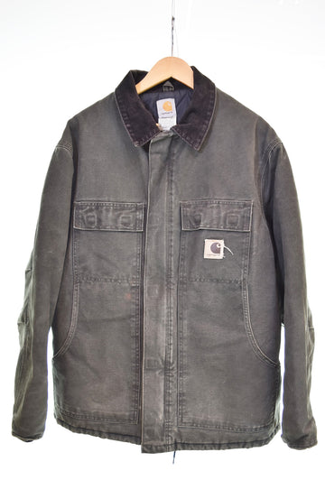 カーハート Carhartt MEXICO製 C28 DUCK WORK JACKET traditional トラディショナル C28  ジャケット グリーン Lサイズ 103MT-3532