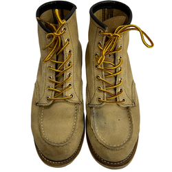 【曜日割引対象外】 レッドウィング RED WING 6inch Classic Moc スエード USA製 8173 メンズ靴 ブーツ ワーク ベージュ 25cmサイズ 201-shoes1563 VB