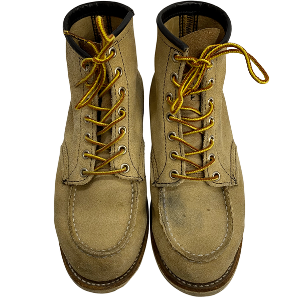 【曜日割引対象外】 レッドウィング RED WING 6inch Classic Moc スエード USA製 8173 メンズ靴 ブーツ ワーク ベージュ 25cmサイズ 201-shoes1563 VB