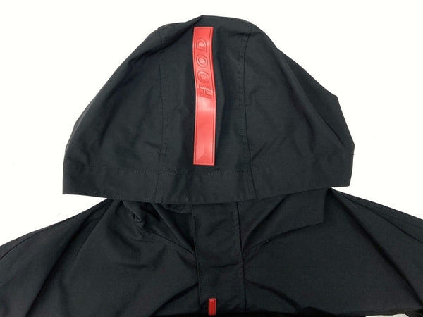 ダブレット doublet 17AW HIGH DENSITY MATERIAL COAT ハイ デンシティー マテリアル コート フード ジャケット アウター 黒 17AW10CO18 ジャケット ロゴ ブラック Mサイズ 104MT-1132