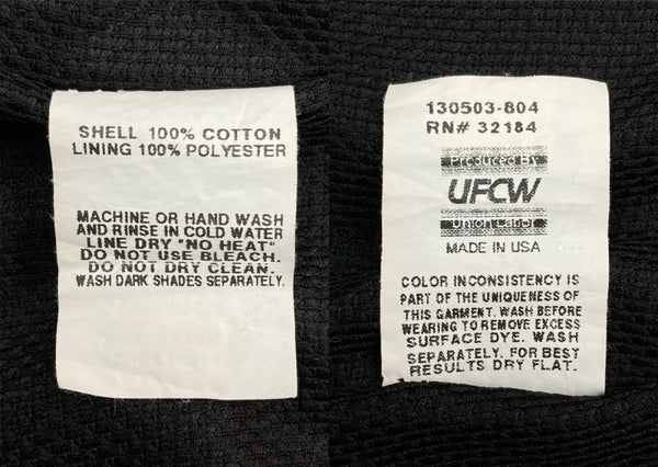 キングルイ King Louie WORK JACKET ワーク ジャケット ダック地 ジップアップ フーディ SEARS 企業ロゴ アウター 黒 ジャケット ワンポイント ブラック XLサイズ 104MT-2009