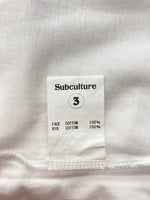 サブカルチャー Subculture SC Uネック フロントロゴ プリント 白 3 Tシャツ プリント ホワイト 104MT-107