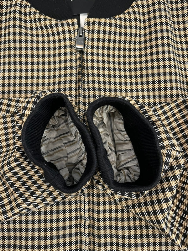 ヒューゴボス HUGO BOSS Mid Season windbreaker ミッドシーズン ウィンドブレーカー 千鳥格子 50497527 UK48 ジャケット ベージュ 101MT-4988