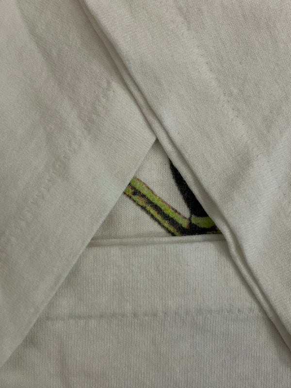 ステューシー STUSSY 90's 90年代 紺タグ OLD STUSSY old school flavor スキーヤー プリント MADE IN USA アメリカ製 VINTAGE ヴィンテージ シングルステッチ Tシャツ ホワイト Sサイズ 101MT-4563