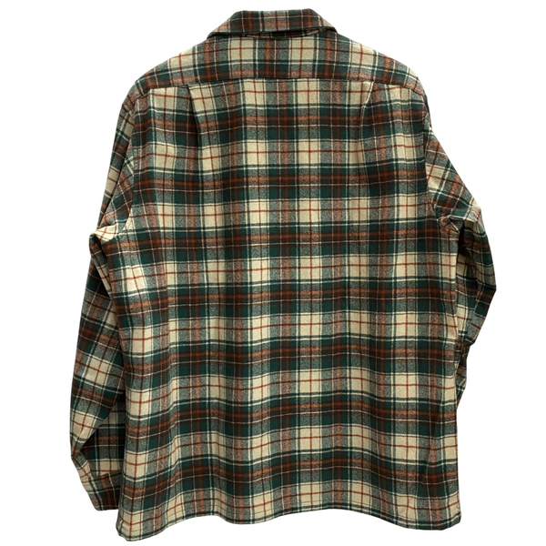 【曜日割引対象外】 ペンドルトン PENDLETON 70's USA製 ネルシャツ ウールシャツ  長袖シャツ グリーン XLサイズ 201MT-4567 VB