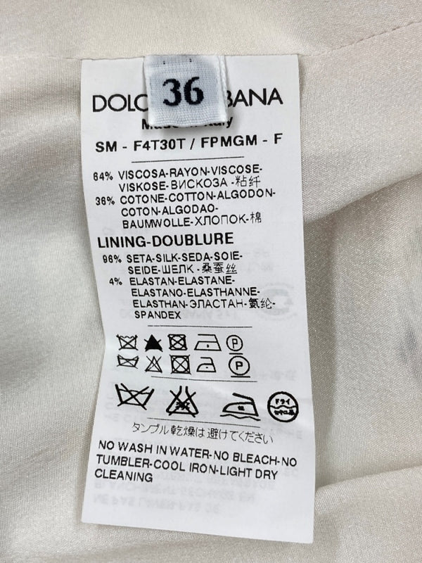 ドルチェ&ガッバーナ Dolce&Gabbana ミニスカート 風車 Aライン タイト 花柄 ふくれ織り ジャカード イタリア製 レーヨン コットン シルク混 SIZE36 F4T30T スカート 総柄 マルチカラー 104LB-33